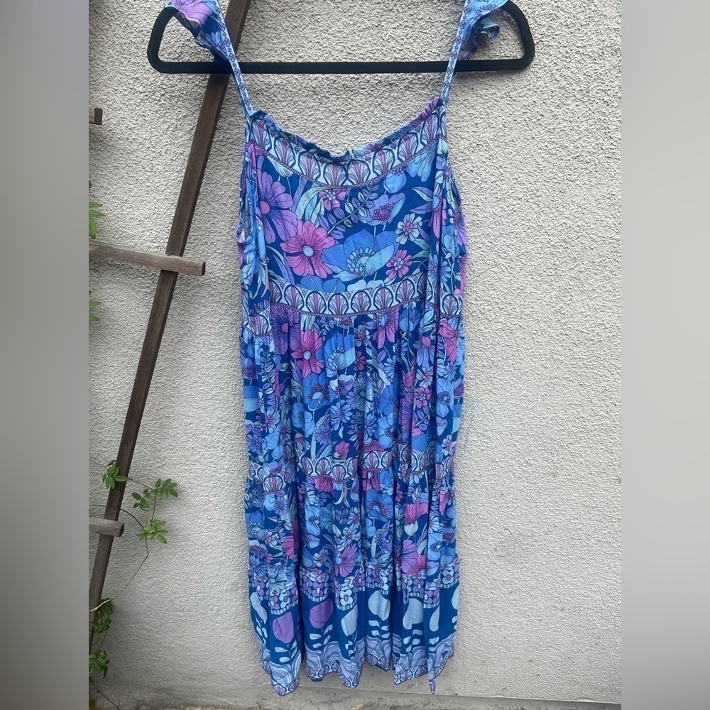 Nine Lives Bazaar Fleur midi Dress Lapis Ditsy Floral Boho Summer NWT! - Picture 9 of 10